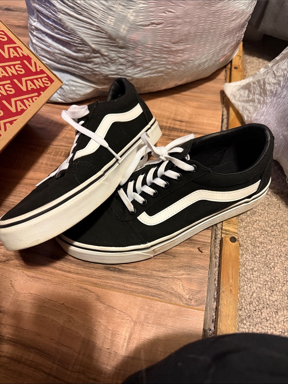 Vans Black & White Old Skool Skate Sneakers